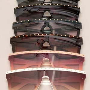 Studded Flat Top Sunglasses- White